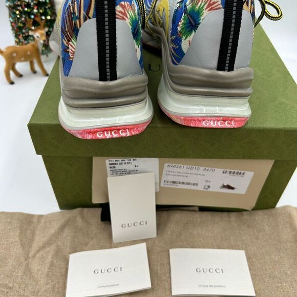 Men’s Gucci floral run sneakers size 9.5 made in Italy - Picture 7 of 8